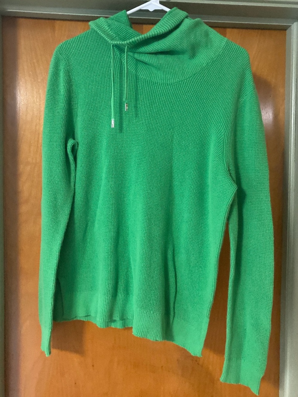 Lauren Ralph Lauren Green Henley Cowl Neck Long Sleeve Top 100% Cotton XL